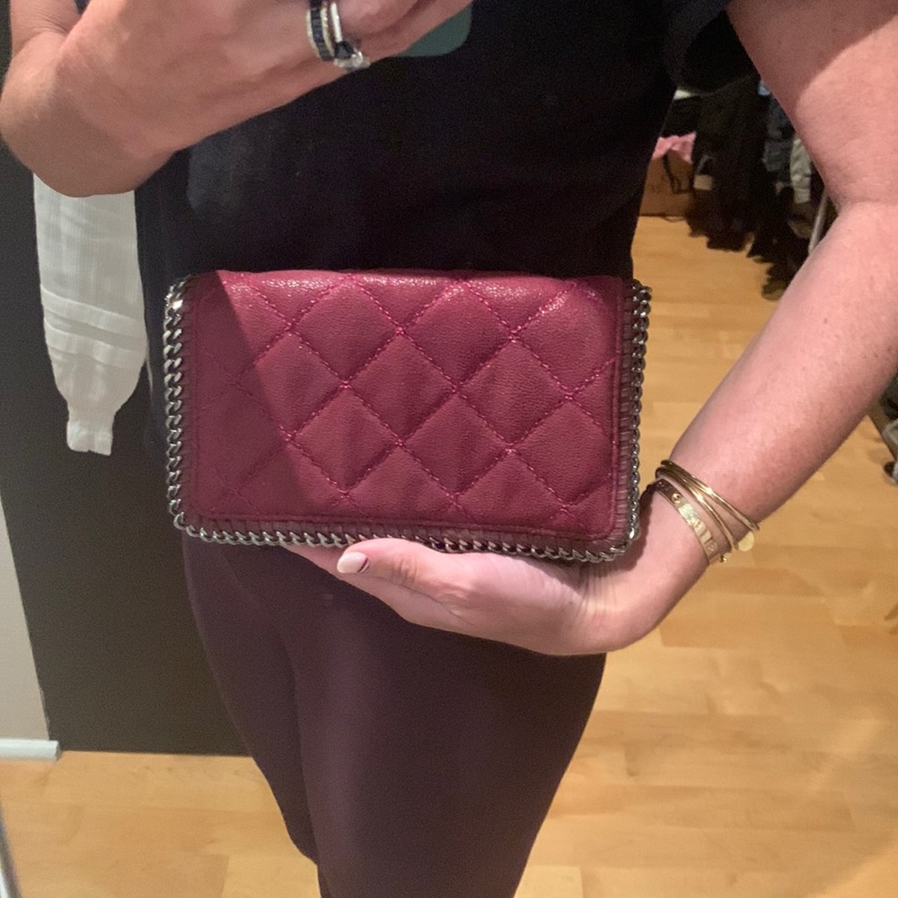 Stella McCartney Falabella burgundy crossbody bag
